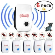 6PCS Ultrasonic Pest Repeller Control Electronic Repellent Mice Bug Rat Reject
