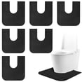 thumbnail image 1 of 6PCS Upgrade Round Commode Potty Training Mat for Boy Toilet Training Mat Toilet Rug U Shaped Washable Toilet Mat for Bathroom,Black, 1 of 11