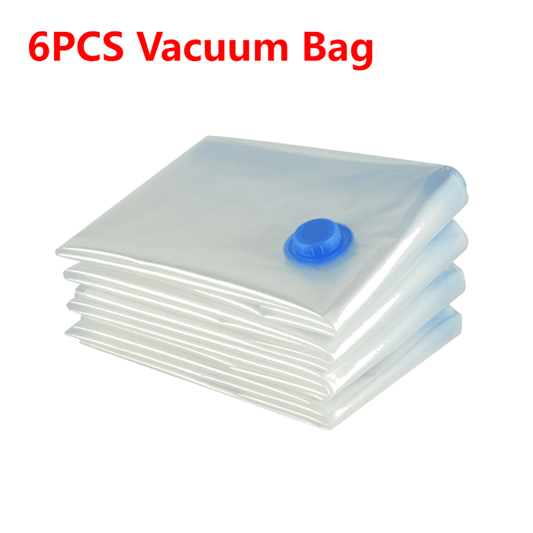 6PCS Vacuum Storage Bags Vacuum Seal Bag with Pump Space Saving Bags for Comforters Clothes Pillow Bedding Blanket Storage Bag Walmart