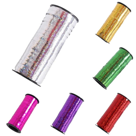 6PCS Valentines Day Curling Ribbon 100 Yard Ribbon For Flower Bouquet Crimped Curling Ribbon Metallic Balloon Ribbon Wrap Ribbon Balloon String Shiny Wrapping Ribbon For Crafts Birthday Wedding Decor