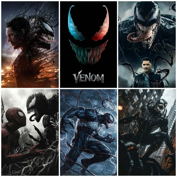 6PCS Venom Theme Bedroom Wall Decoration Posters (8X10 in) Unframed