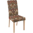 thumbnail image 1 of 6PCS Vintage Floral Stretchy Parson Chair Slipcovers for Dining Room Chair Seat Covers Boho Bird Strawberry Chair Protectors for Party Pet Protection Universal Fit Soft Polyester Red Beige, 1 of 6