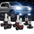 thumbnail image 1 of 6PCS White LED Headlights Fog Light Bulbs Combo For Silverado 1500 2500 2007-2015, 1 of 9