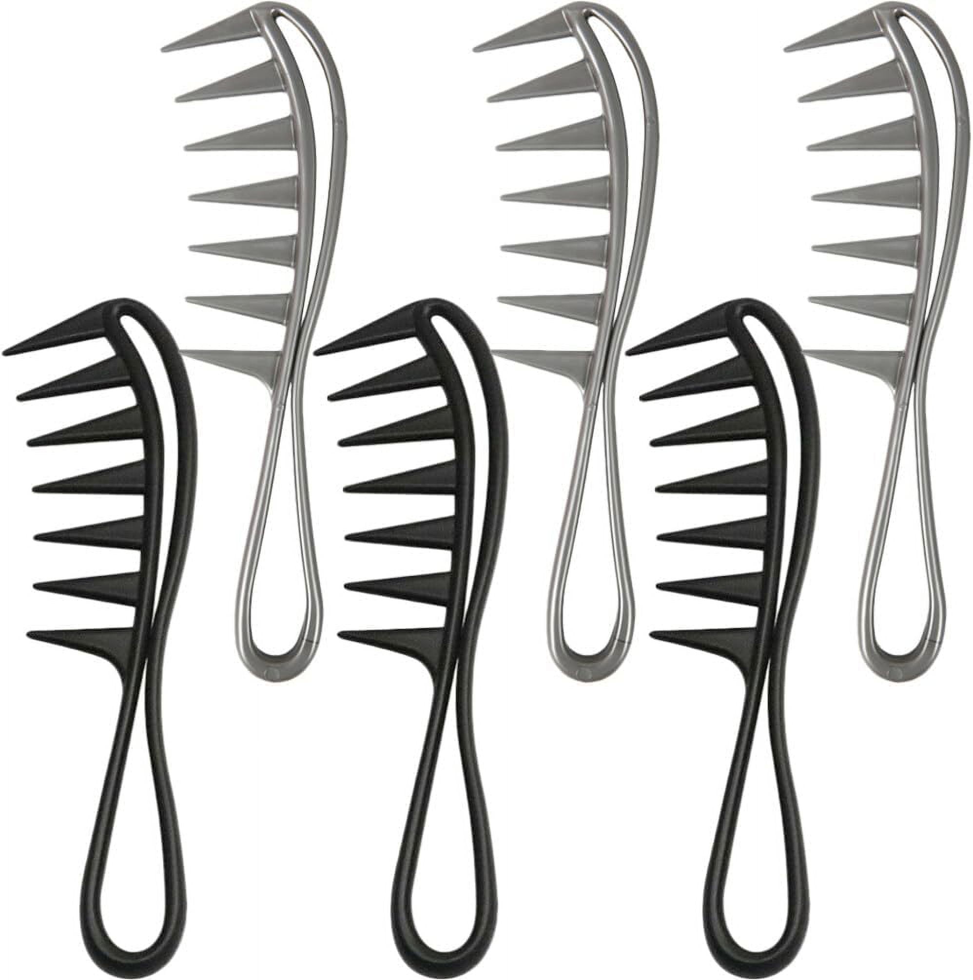 6PCS Wide Tooth Comb Wide Tooth Curl Comb Large Texture Combs Shower