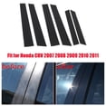 thumbnail image 1 of ALLTIMES 6PCS Glossy Black Window Pillar Post Accent Trim Cover for Honda CRV 2007-2011, 1 of 6