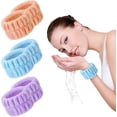 thumbnail image 1 of 6PCS Women's Wrist Towels for Washing Face Microfiber Girls Wrist Spa Wash Towel Band Face Washing Wristbands Absorbent Wristbands Wrist Sweatband for Girls Prevent Liquids from Spilling, 1 of 4