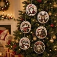 thumbnail image 1 of 6PCS Wooden Christmas Ornaments DIY Pearl Art Kits for Adults, Hanging Diamond Art Christmas Ornaments Set with Pearls, Special-Shaped Gems & Jute Twine, Christmas Decor Craft, 1 of 8
