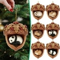 thumbnail image 1 of 6PCS Woodland Animal Acrylic Ornaments – 2025 Rustic Christmas Tree Hanging Decorations, Personalized Gifts, Mouse Hedgehog Panda Penguin, 3.5in Each, 1 of 9