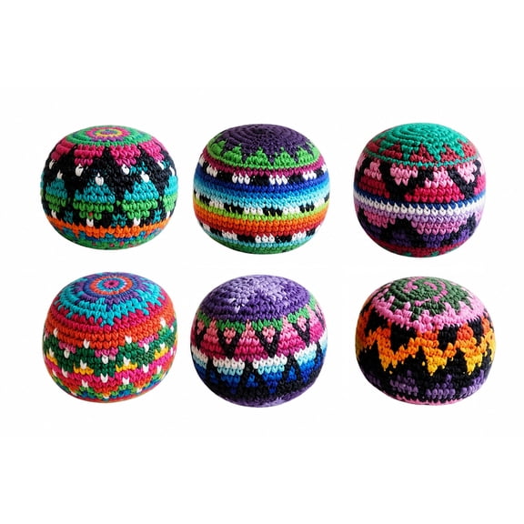 6PCS Woolen Juggling Balls Set, No Bounce Hacky Sack Ball for Hand Eye Coordination Training, Lightweight Portable Bean Bag for Daily Toss Practice