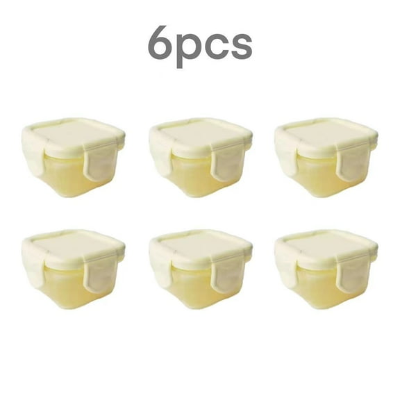 6PCS Yellow Small Airtight Containers, Plastic Storage Boxes for Snacks, Cosmetics, Crafts & Mini Items Organization