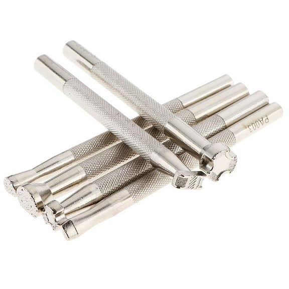 6PCs Leather Different Shape Stamp Punch Set Saddle Making Tools for Leather Craft Working Flower Shape