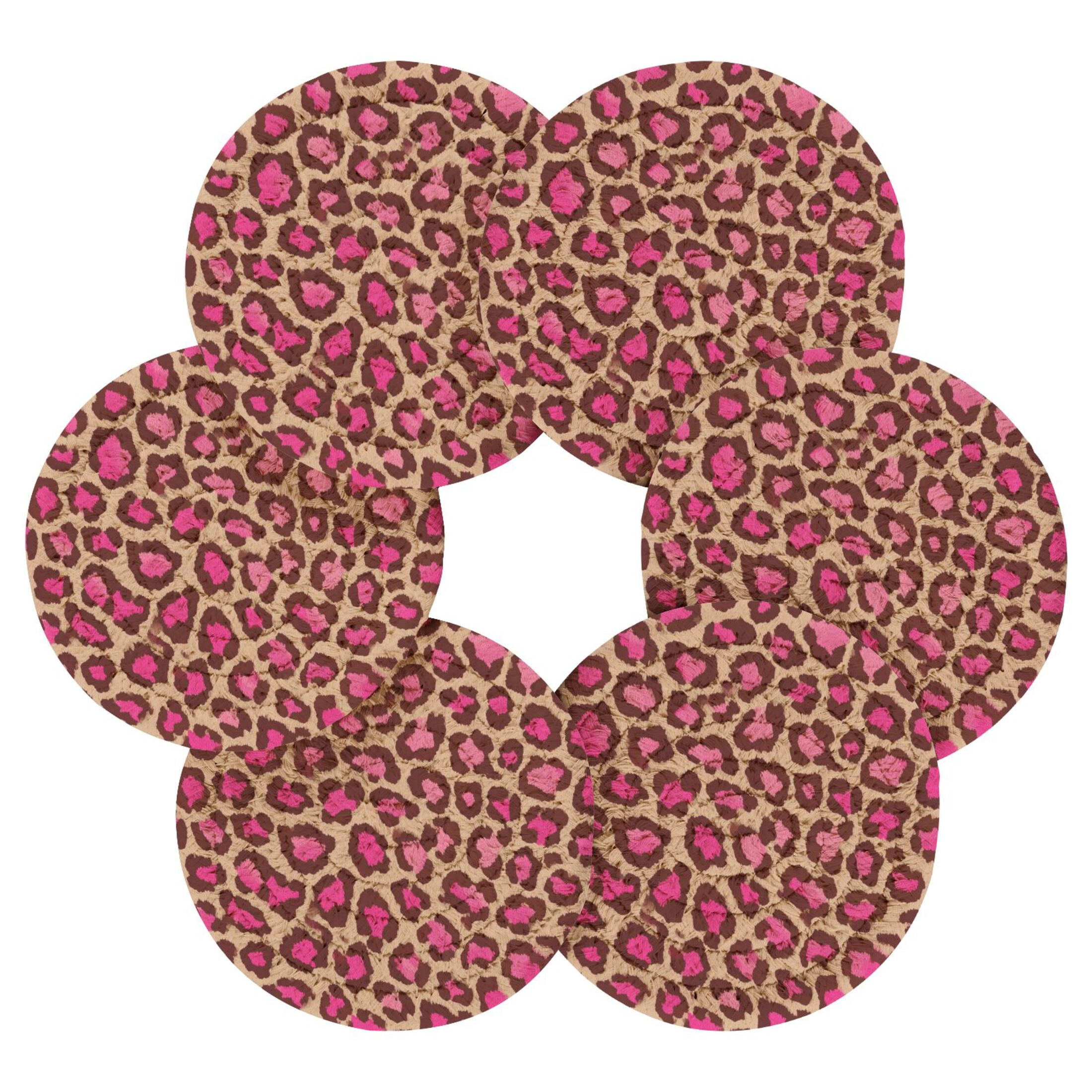 6PCs Round Coasters Set Heat Resistant Washable Kitchen Table ...