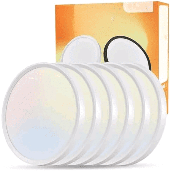 6PK 9 Inch LED Flush Mount Ceiling Light, 18W, 1860LM, 3000K/4000K/6000K CCT Selectable Super Slim LED Ceiling Light, Close to Ceiling Round Flat Panel Light for Hallway, Bedroom,Kitchen ect