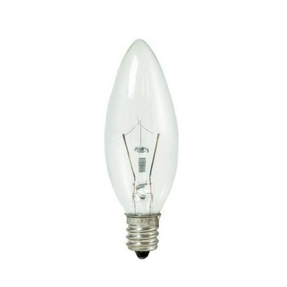 6PK Bulbrite 460020 KR25CTC/25 25-Watt Dimmable Krypton Krystal Touch Torpedo B8 Chandelier Bulb, Candelabra Base, Clear