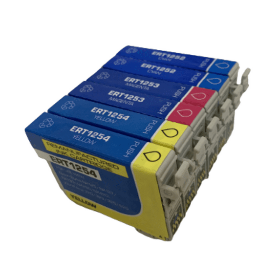 6PK CMY Ink Cartridge for Epson 125 1252 - 1254 - Fits Epson NX125 127 130 230 420 530 625 320 323 325 520