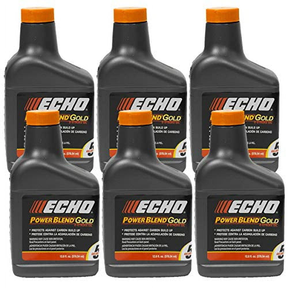 6PK Echo Oil 12.8 oz Bottles 2 Cycle Mix for 5 Gallon - Power Blend 6450005
