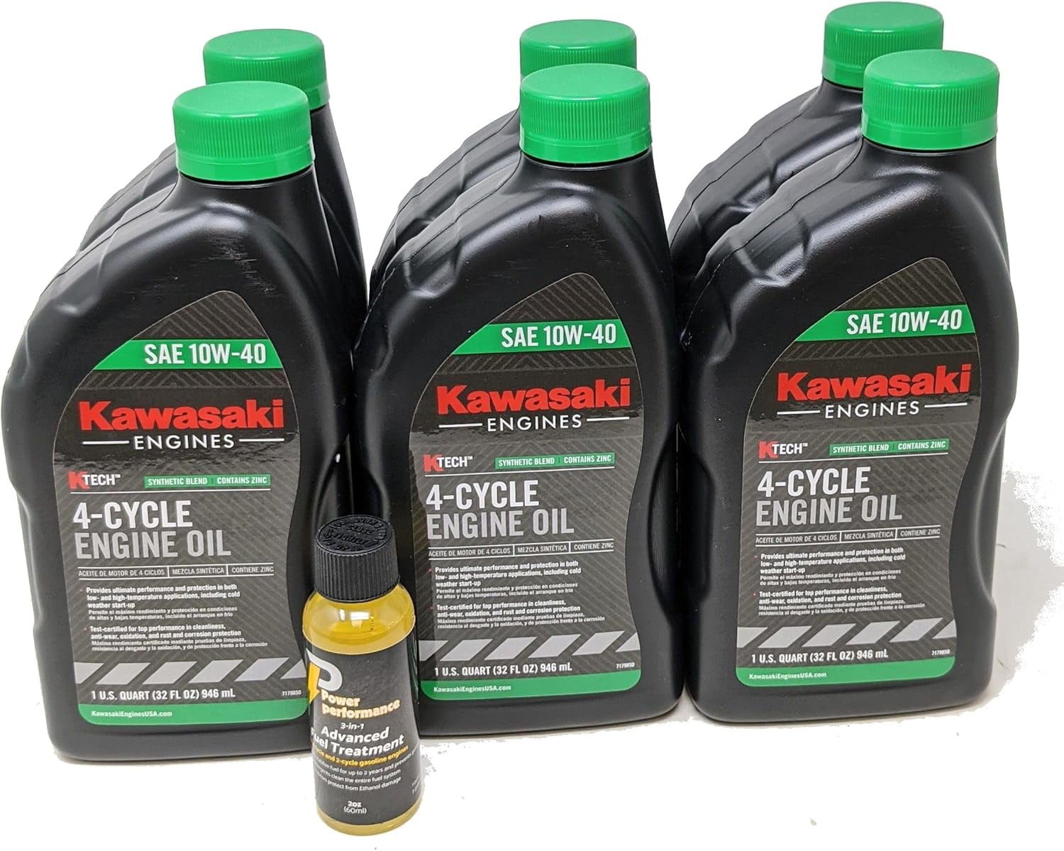6PK Genuine OEM 10W40 Motor Oil Quart 4-Cycle K-Tech 99969