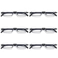 thumbnail image 1 of 6PK Half Rim Metal Frame Small Mens Reading Glasses Blue Light Blocking Readers, 1 of 10