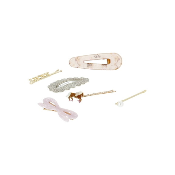 Wonder Nation Lucky Hair Clip Set, 6-Piece