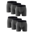 thumbnail image 1 of 6PK Mens Boxer Briefs Breathable Tagless Underwear Soft Comfort Flex Waistband, 1 of 9