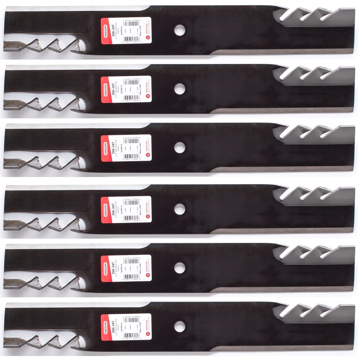 6PK Oregon 596-347 G5 Gator Blades for 61" Ferris 20842, 481712, 5020842