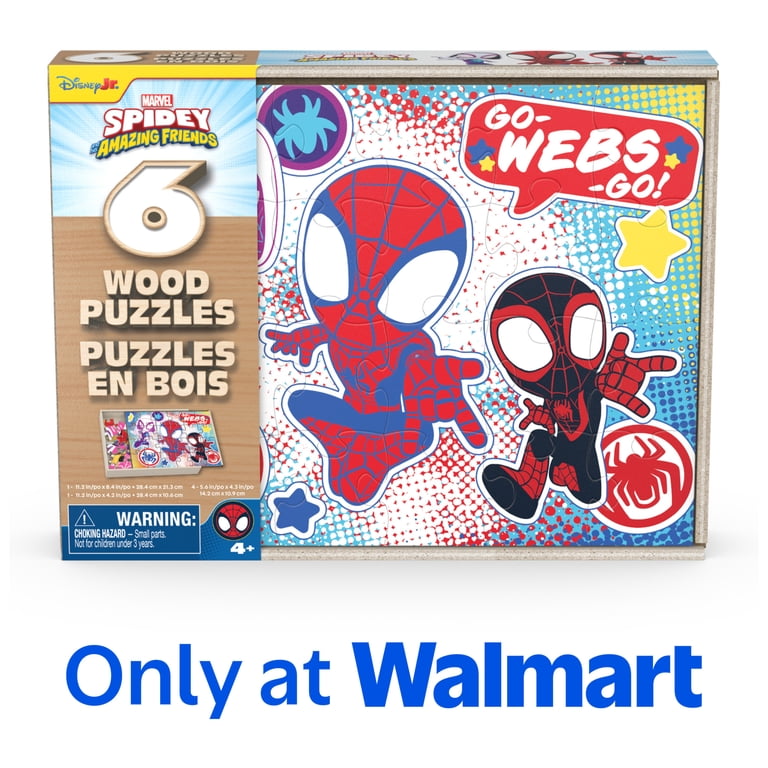 Spin Master Games, Spidey and Friends 6-Pack of Wooden Jigsaw