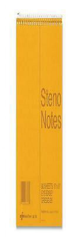 6PK RED36746 Standard Spiral Steno Pad, Gregg Rule, Brown Cover, 80 Eye-Ease Green 6 x 9 Sheets