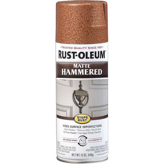 6PK RUST-OLEUM STOPS RUST MATTE HAMMERED COPPER 345377 SPRAY PAINT FREE SHIPPING