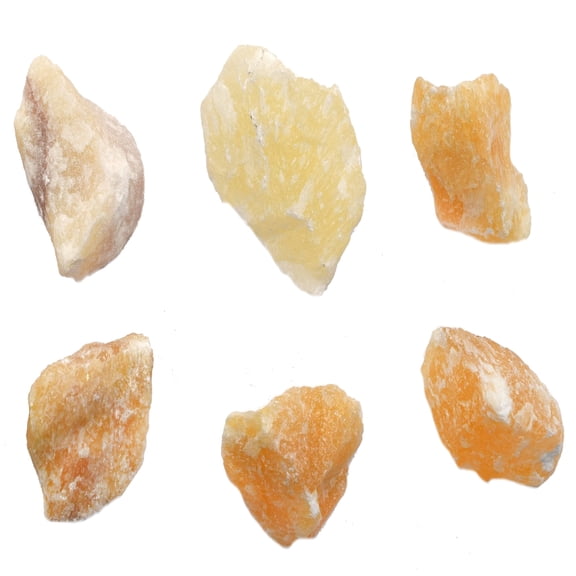 6PK Raw Calcite, Mineral Specimens - Approx. 1" - Geologist Selected & Hand Processed - Great for Science Classrooms - Class Pack - Eisco Labs