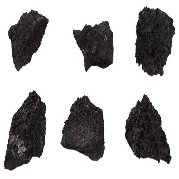 6PK Raw Scoria, Igneous Rock Specimen - Approx. 1"- Geologist Selected & Hand Processed - Great for Science Classrooms - Eisco Labs