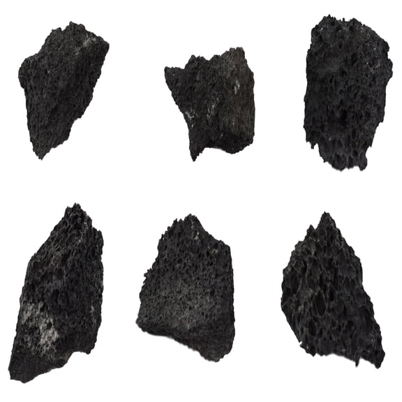 6PK Raw Scoria, Igneous Rock Specimen - Approx. 1"- Geologist Selected & Hand Processed - Great for Science Classrooms - Eisco Labs