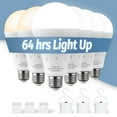 thumbnail image 1 of 6 Pack Rechargeable Light Bulbs,Battery Powered Bulbs Can Work Without Electricity Up to 24 Hours for Power Failure Home Daily and Emergency Use, 1 of 9