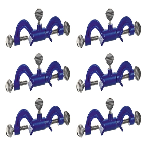 6PK Swivel Bossheads, Premium - 360 Rotation - Fits Rods up to 16mm, Any Angle - Heavy Duty Powder Coated Alloy - High Torsional Strength - Research, Industrial Laboratory Grade - Eisco Labs