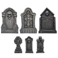 thumbnail image 1 of Tombstones Skulls Decoration Set, Gray, 6 Pieces, Halloween by Way To Celebrate, 1 of 11