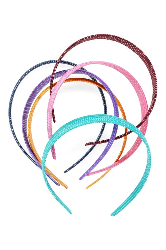Girls' Woven Sparkle Headband, 6-Pack, Multi