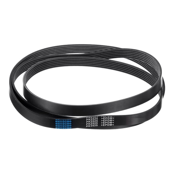 6PK2525 V-Ribbed Belt 6 Ribs 2525mm Length x 21mm Width x 5mm Height, EPDM Micro V Serpentine Belt