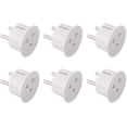 thumbnail image 1 of 6PKSCHUKO Heavy Duty Grounded USA American to European German Schuko Outlet Plug Adapter - 6 Pack, 1 of 1