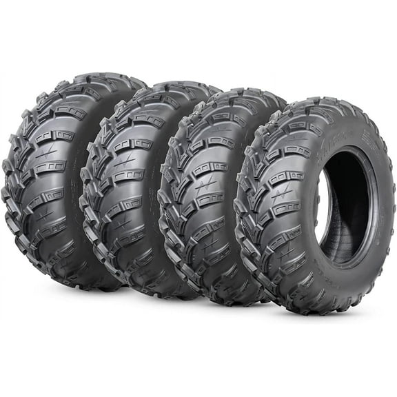 HALBERD 6PR ATV/UTV Tires 25x8-12 Front & 25x10-12 Rear All Terrain 25x8x12 25x10x12 Trail Sand Off-Road Tires Set of 4