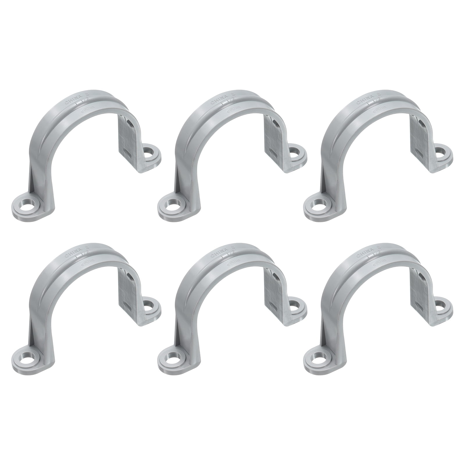 6Pack 1-1/2 Inch Pipe Straps, 2 Hole Conduit Pipe Clamps Supports ...
