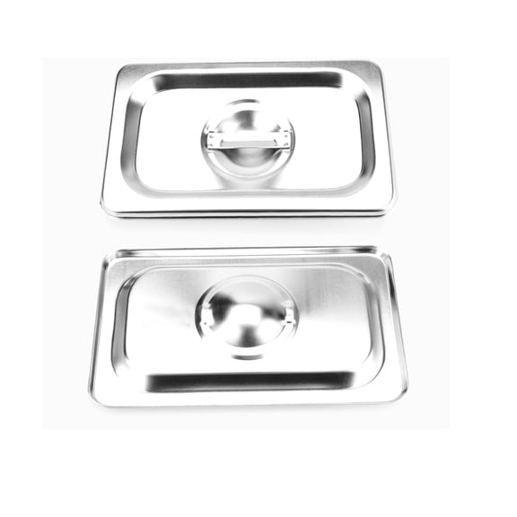 6Pack 1/9 Gastronorm Pan Stainless Steel Food Container,Sheet Pan,Hotel Pan,Baking Pans,Toaster Oven Pan,Jelly Roll Pan,Barbeque Grill Pan,Mirror Finish, Dishwasher Safe (Lid)