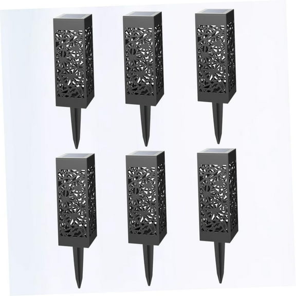 6Pack 12 Inch Grave Vases for Cemetery with Stake, Practical Garden Tools Solar Garden LightsWaterproof Garden Solar LED Light (Color : White Light)