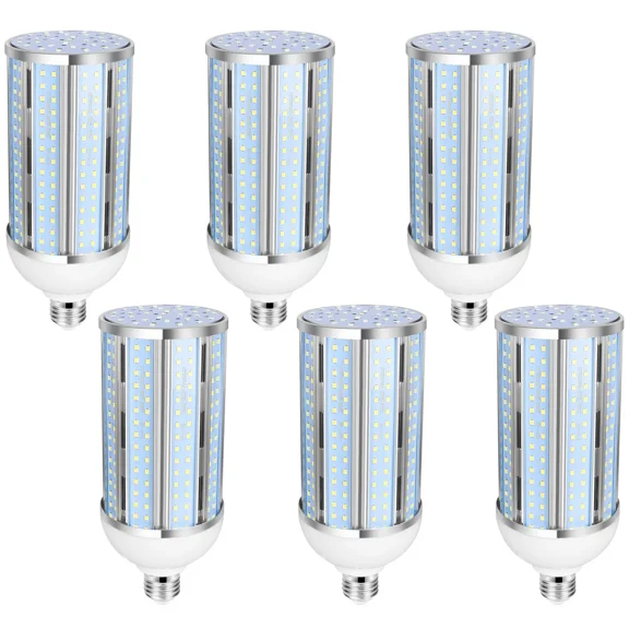 6Pack 120W LED Corn Bulbs,AC85-265V,14400LM,5000K LED Bulb with E26/ E39 Base,LED Replacement Metal Halide HID CFL for Commercial Industrial Lighting Warehouse High Bay Light Fixture Garage Workshop