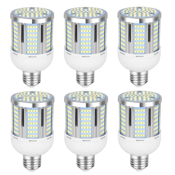 6Pack 200W Equivalent Led Corn Light Bulb, 3000 Lumen 3000K Warm White 30W LED Corn Lamp, E26/E27 Base LED Light Bulb for Home Garden Garage Backyard Street Office Household
