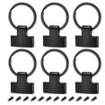 thumbnail image 1 of 6Pack 22mm/ 0.87" Key Fob Hardware with Keychain Ring Purse Bag Hardware 25mm O Ring Black, 1 of 6
