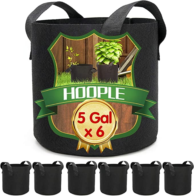 1,2,4,9,10 or 12 Gal actual cap. Fabric Grow Bag Pots Cannabis 5 pk SHIP  FREE