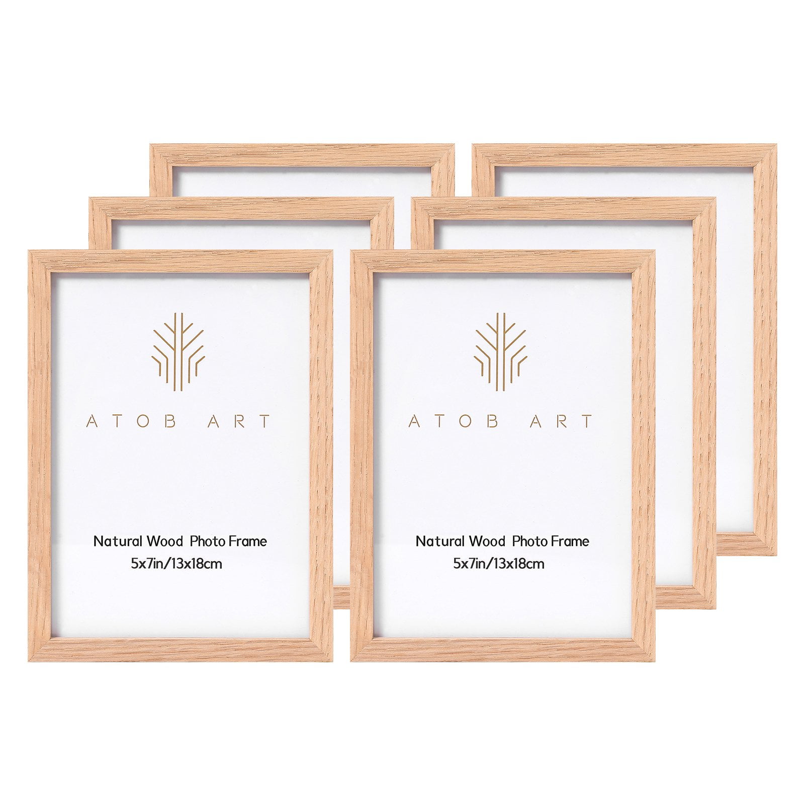 Komar 50 X 70 Cm Picture Frame - Natural Oak Wood With Shatterproof Acrylic Glass