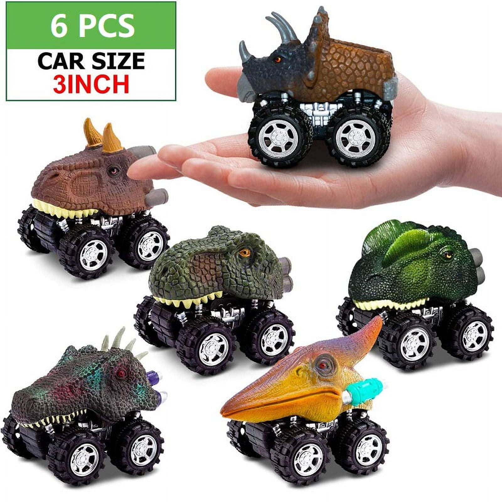 Hot Bee Dinosaur Toy, 6 Pack Pull Back Toy Cars,Dinosaur Games with T-Rex  Toys Christmas Birthday Gifts for Boy Age 3,4,5 and Up 