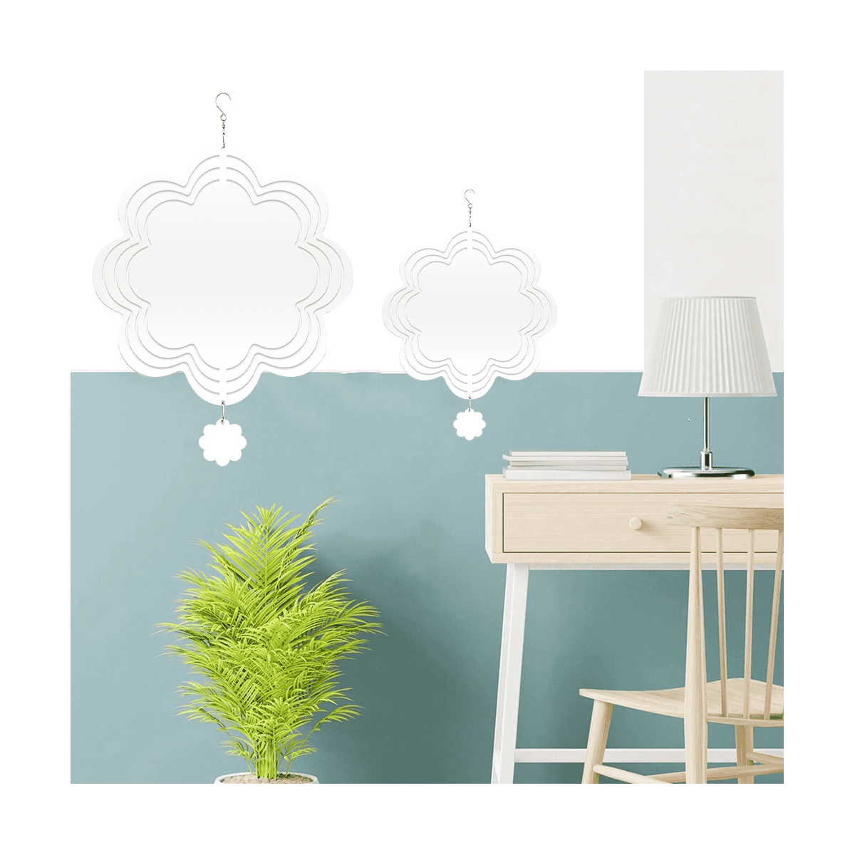 6Pack 8Inch Sublimation Wind Spinner Blanks Hanging 3D Wind Spinners