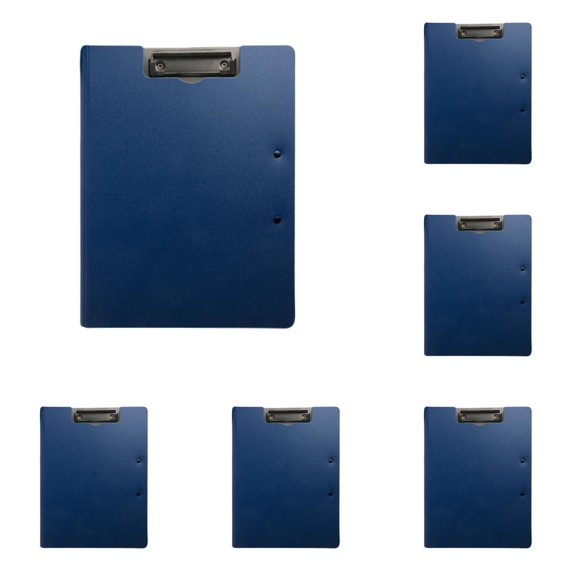 6Pack A4 Foldable Clipboard with Spring Action Clamp, Punchless Design for Office, School, or Commercial Use, Strong Clips for File Folders, Bulk Pack for Letter or A4 Size Documents