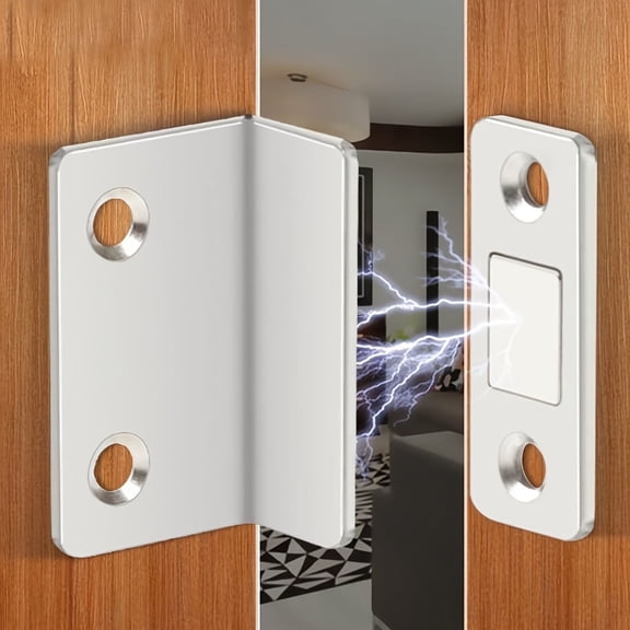 6Pack Alloy Magnetic Door Catch Latch - Invisible Strong Adhesion, Drill-Free Mount, Cabinet Magnetic Catch - Ideal for Cabinets, Wardrobes, Sliding Doors - Home Improvement Hardware, Setup Easy